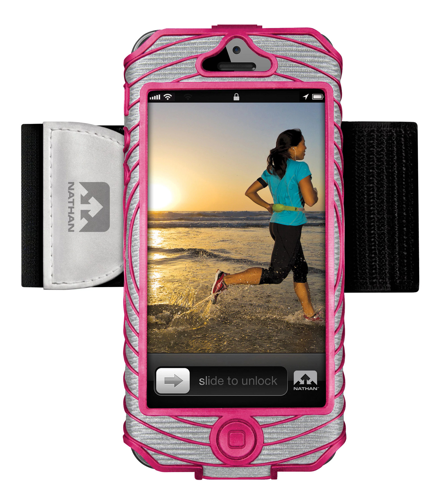 Nathan Sonic Boom Armband - Reflective Running Arm Band With Easy-Touch Window For Phones - View #6