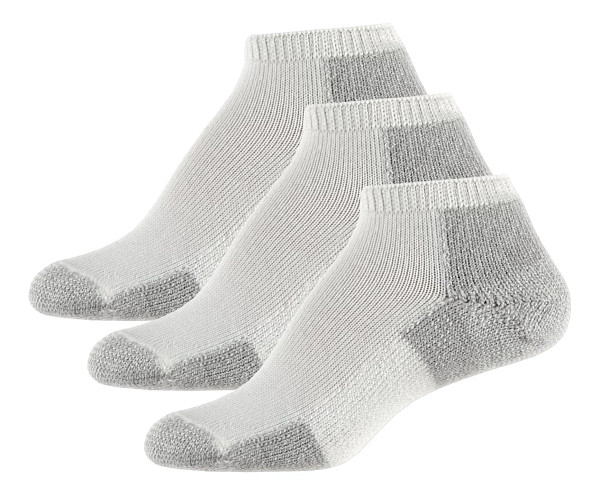 thorlos unisex b basketball thick padded over the calf sock, white