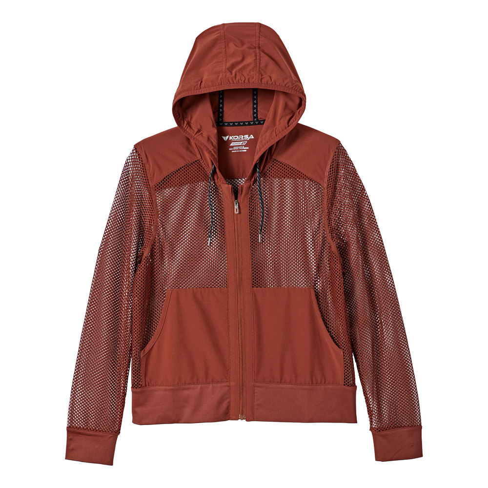 MUSINSA | SCULPTOR Mesh Sheer Zip-Up Jacket Red