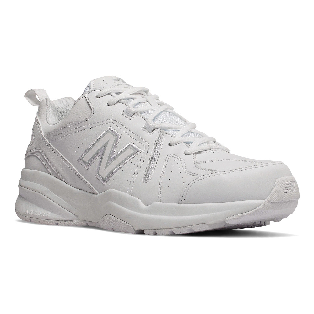 New Balance Men's 608 V5 Medium/X-Wide Walking Shoes (White/Navy) - Style #707478