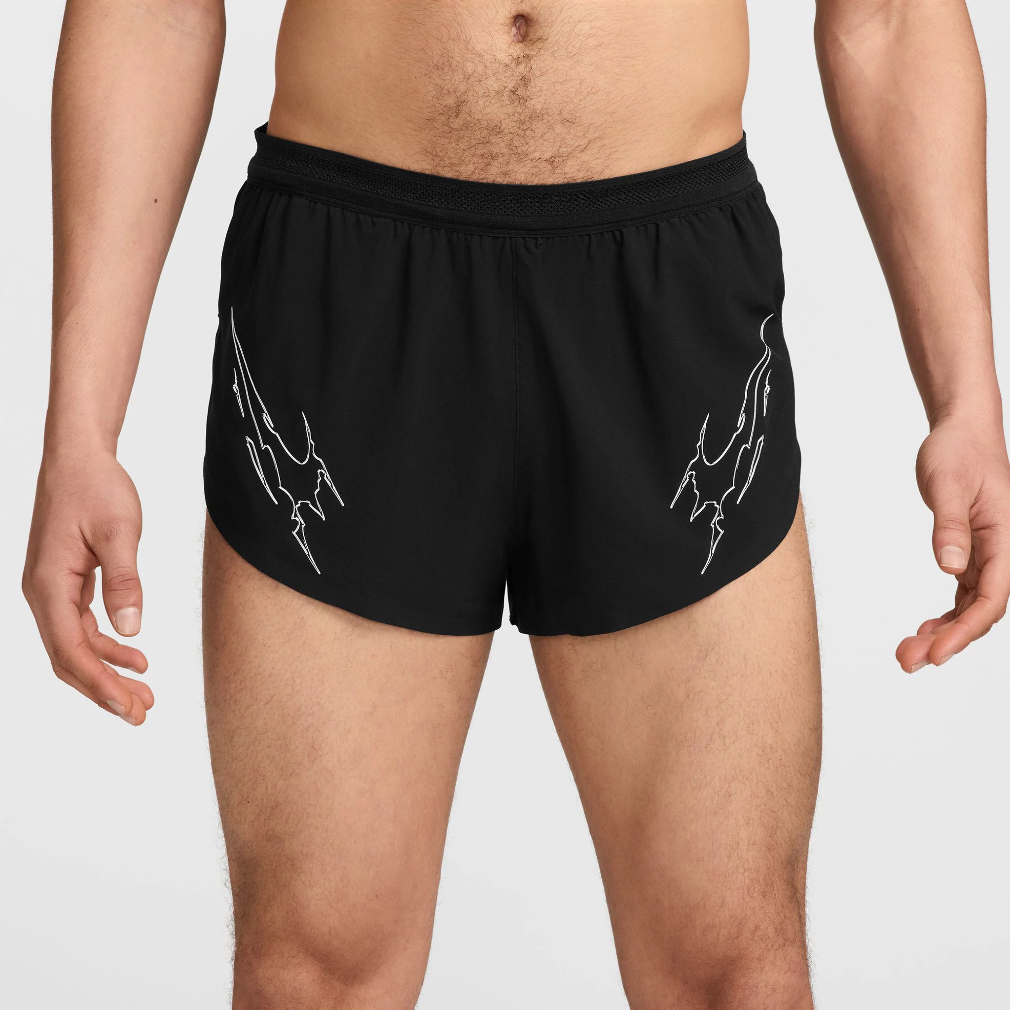 "Men's Nike Aeroswift Dri-FIT ADV 2"" GFX Short - Black, Size: L | Apparel - Road Runner Sports"