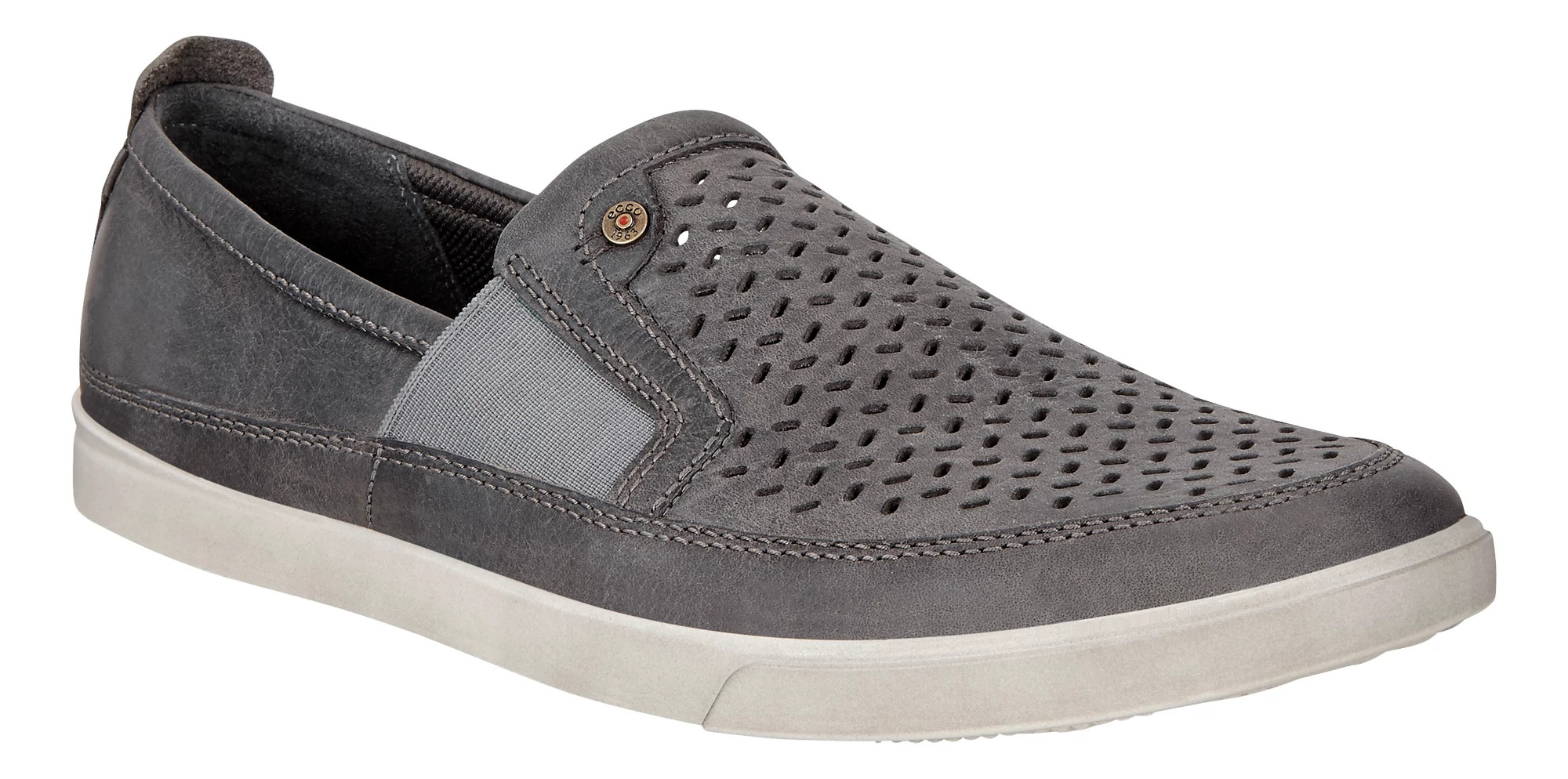 Mens Ecco Collin Perf Slip On Casual Shoe
