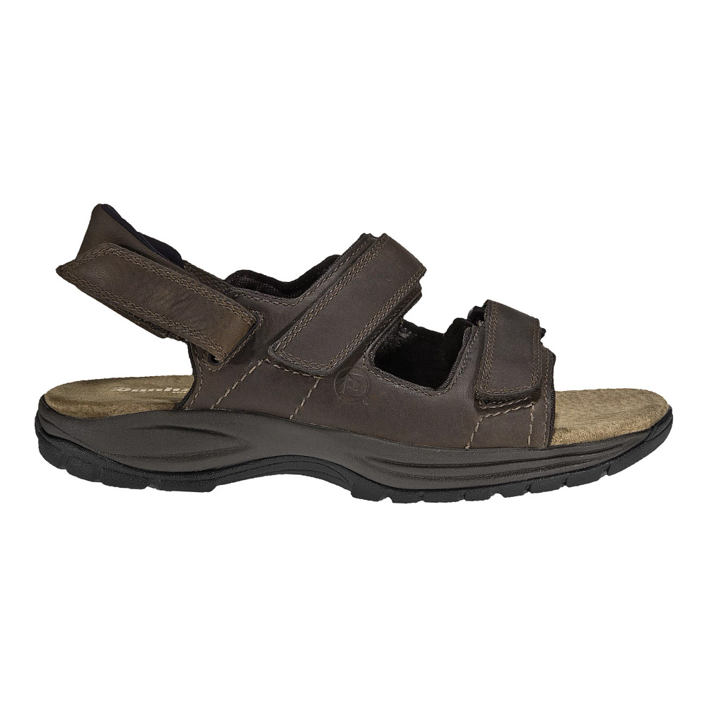 Mens sandals with removable clearance back strap