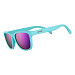Goodr Electric Dinotopia Carnival Sunglasses - Turquoise w/Purple Lens