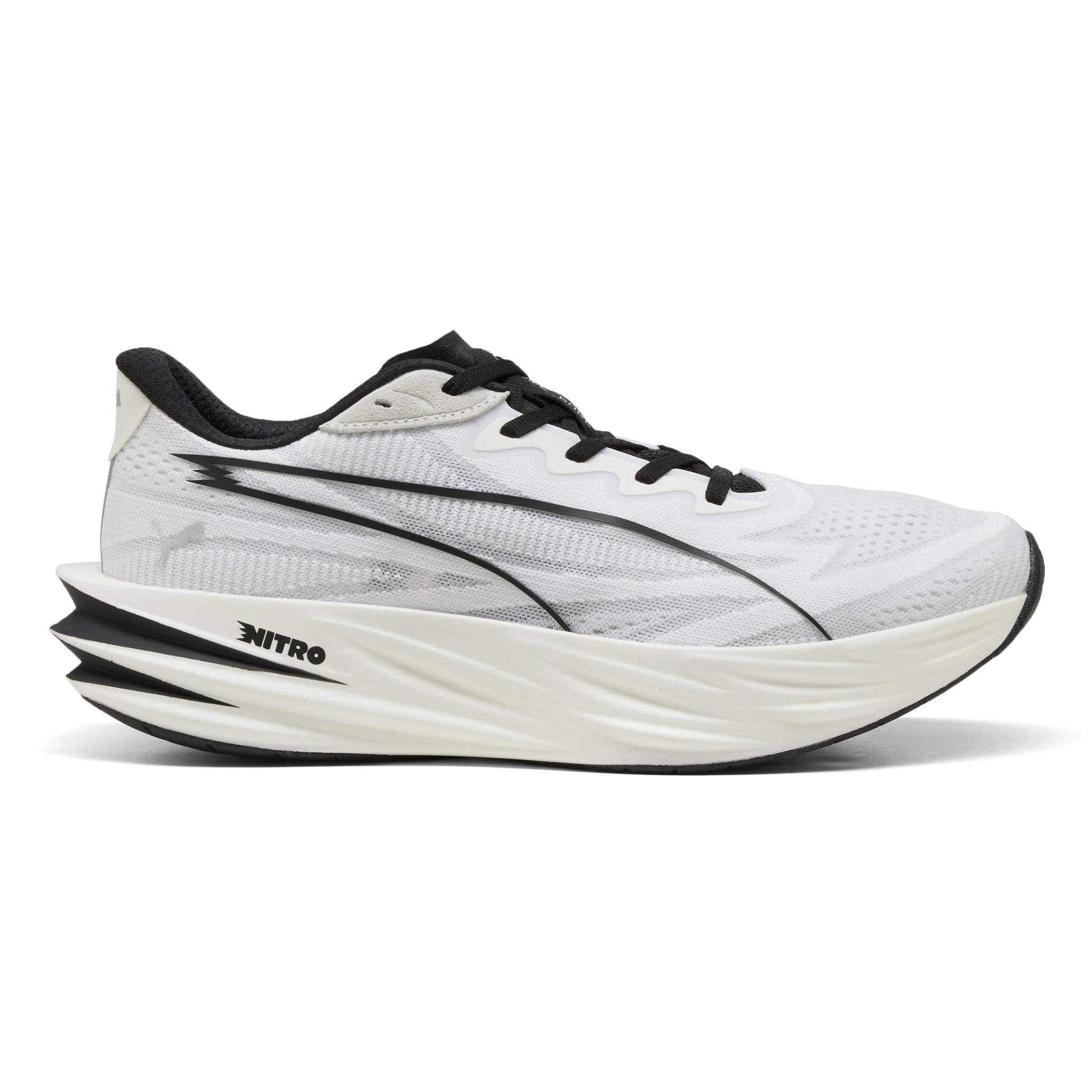 Men's Puma Deviate Pure Nitro - White / Black, Size: 10, Medium | Footwear - Road Runner Sports