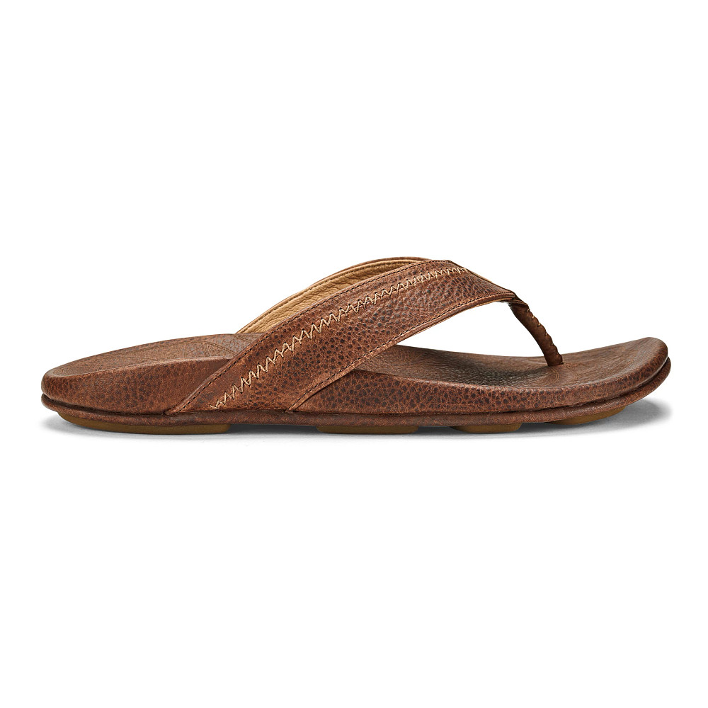 【中古】 Hi’iaka I Ka Poli O Pele HalauOKekuhi Mens OluKai Hiapo Sandals Shoe