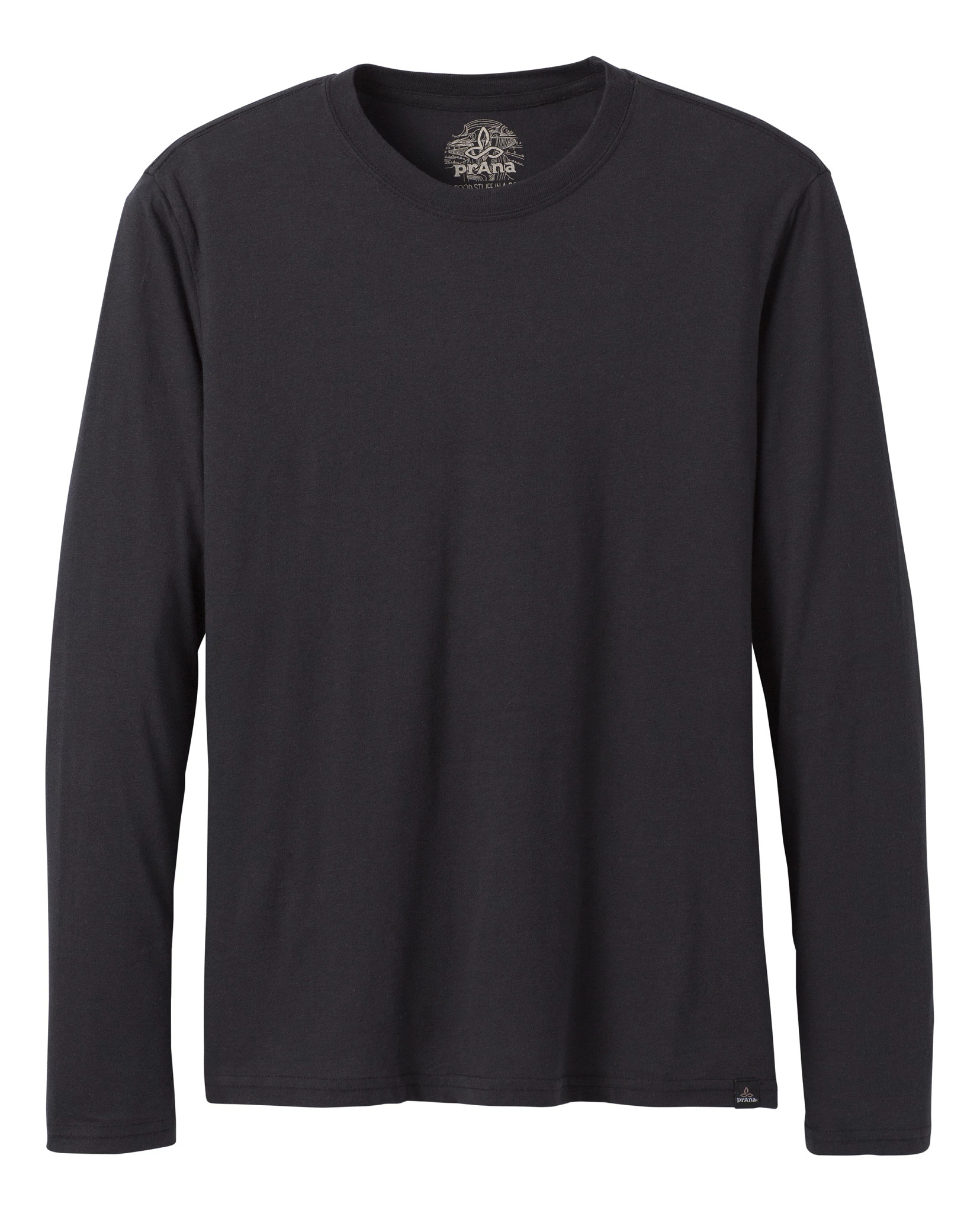 Mens Prana Crew T-Shirt Long Sleeve Technical Tops