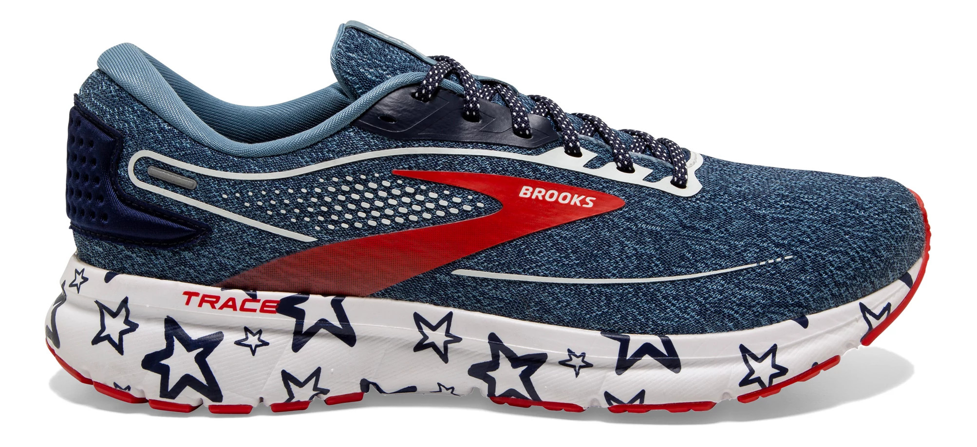 Red white and blue sales brooks shoes