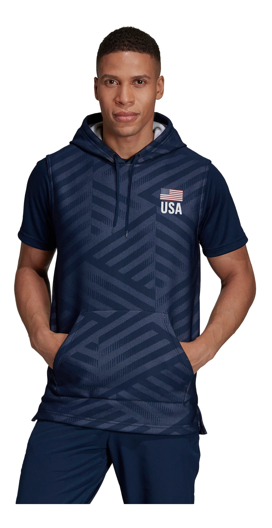 Adidas USA Volleyball Hoodie Sleeveless & Tank Technical Tops