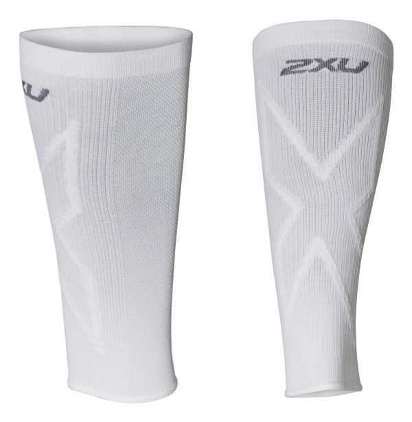 2XU Compression Calf Sleeves (White/White)