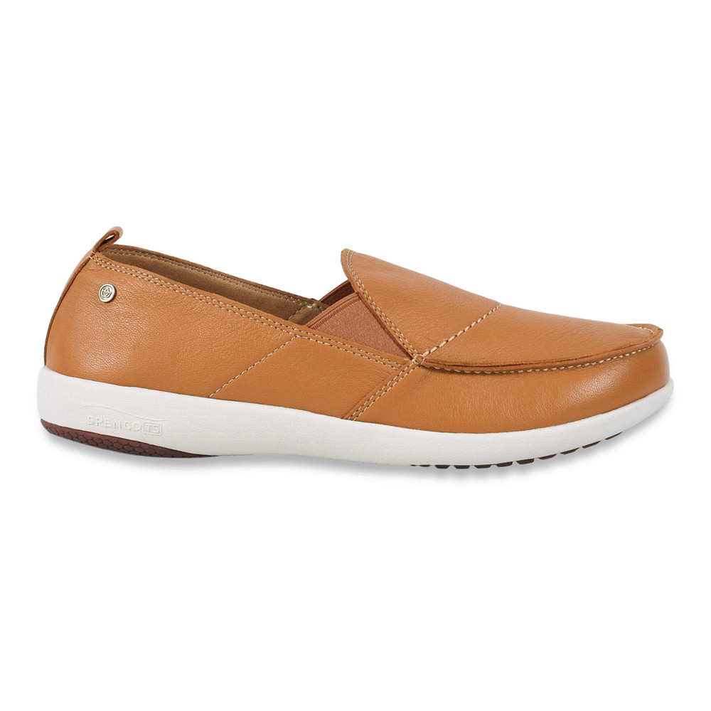 Mens Spenco Siesta Leather Slip On Casual Shoe