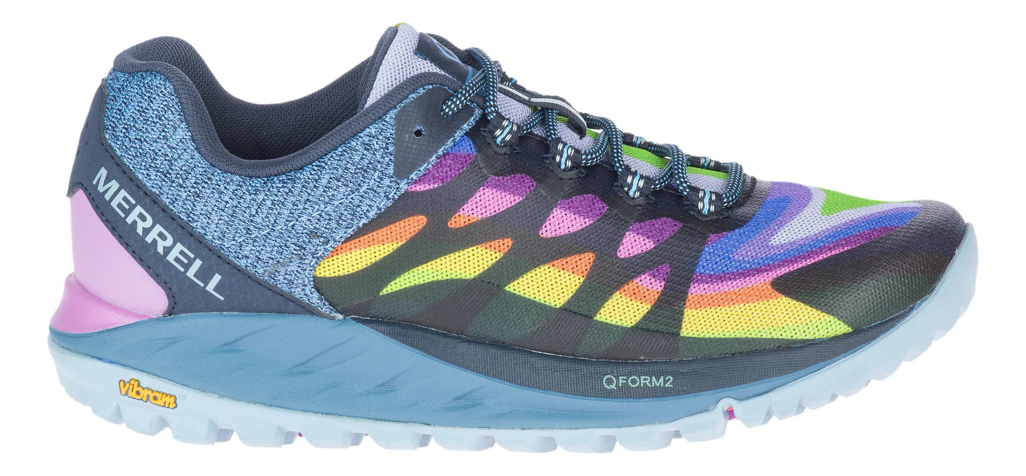 intelligentie speel piano Doe mee Womens Merrell Antora 2 Rainbow Trail Running Shoe