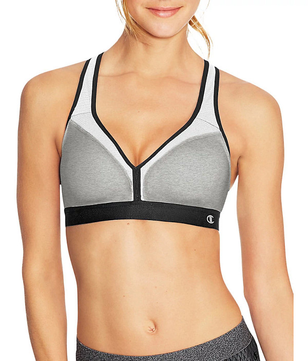 Champion Womens Absolute Shape Sports Bra with SmoothTec Band, XS, Black 