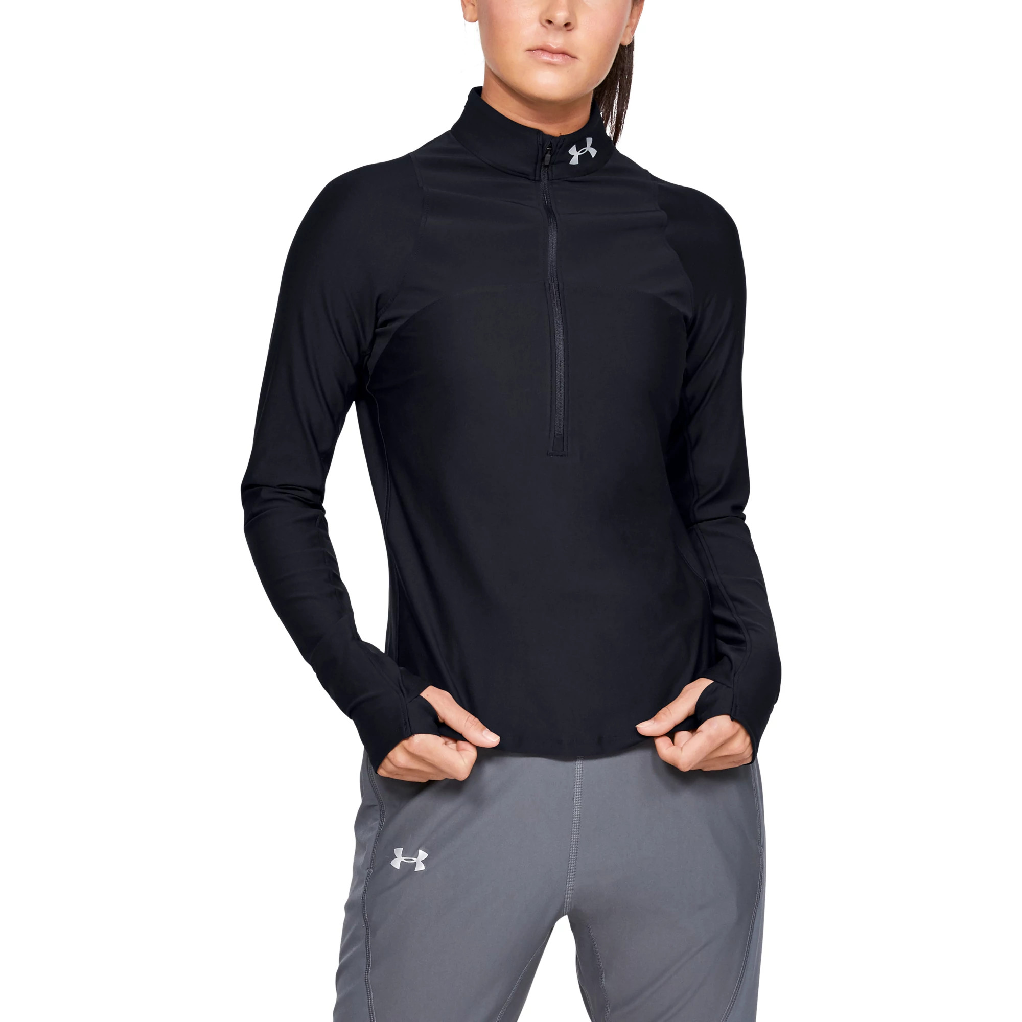 Womens Under Armour Qualifier HalfZips & Hoodies Technical Tops