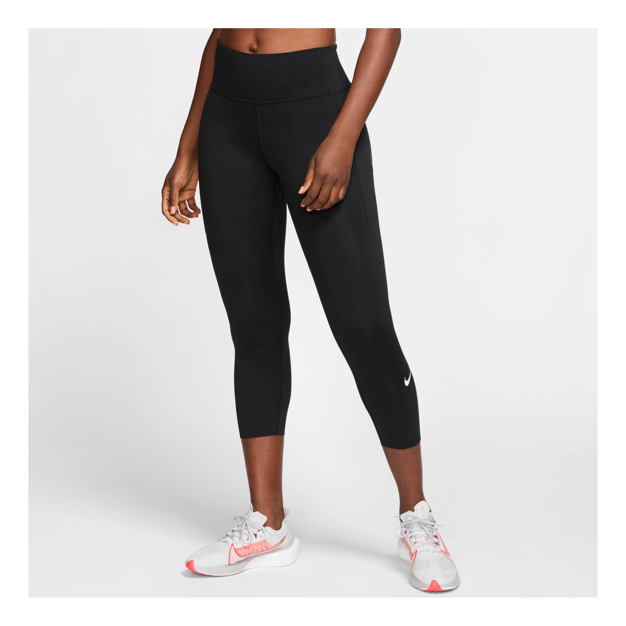 Nike Womens Power Epic Lux Cool Crop Running Tight Mesh Legging