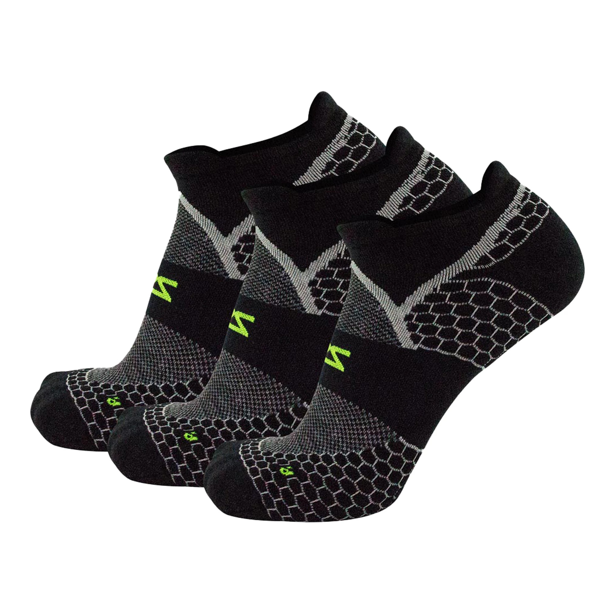 Zensah Zensah Grit 2.0 No Show Running Socks 3 Pairs - Charcoal, Size: L | Accessories - Road Runner Sports - $47.99 at Road Runner Sports