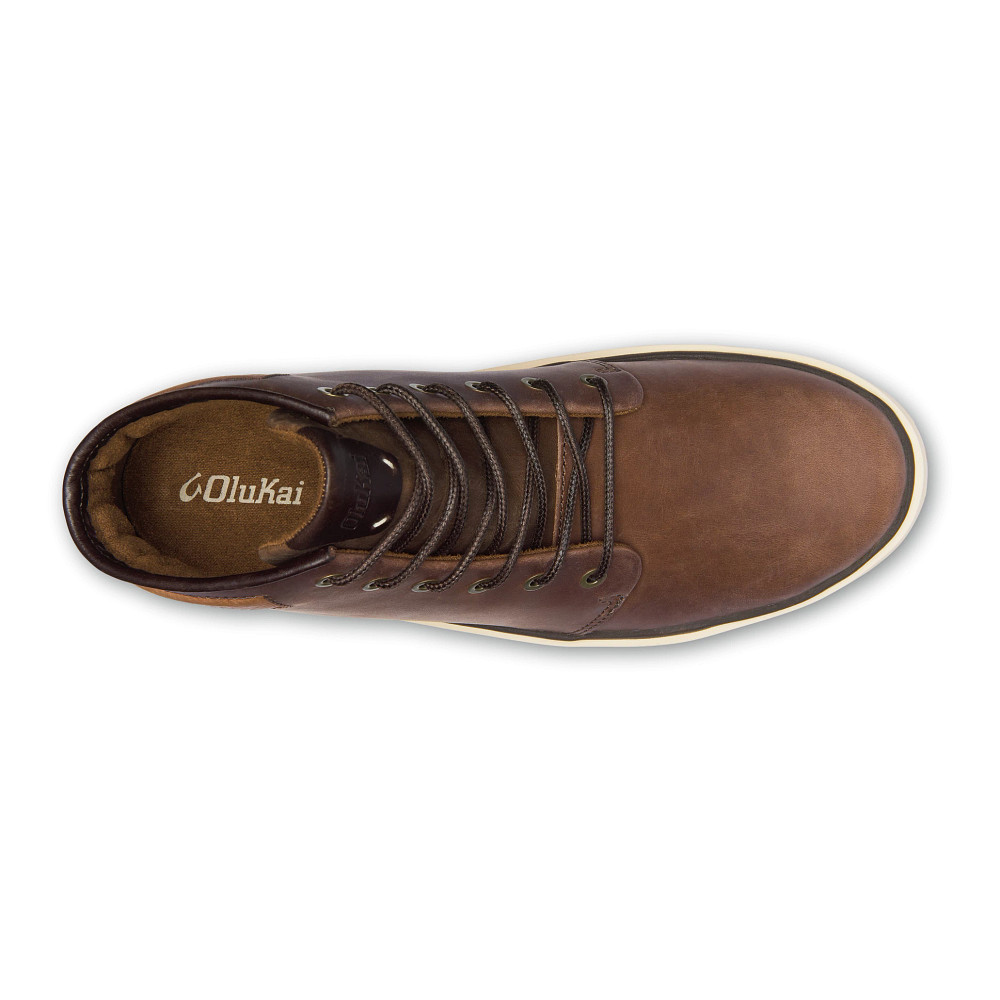 OluKai Kekaha Men\'s 11 Leather Lace Up Ankle Boots Brown Casual Comfort Mens OluKai Kekaha Casual Shoe main image 2