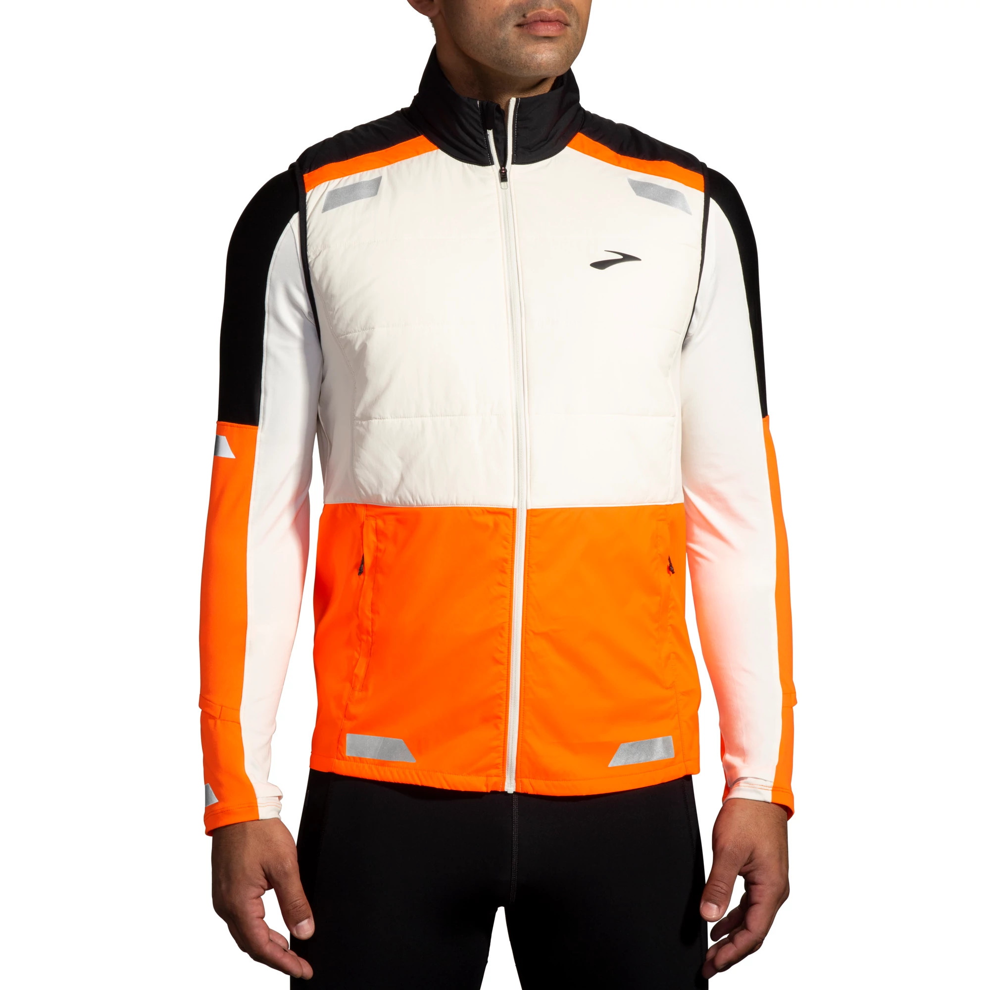 Veste De Running Brooks Homme - Taille M - Coupe-Vent Légère - Poches Zip - Occasion