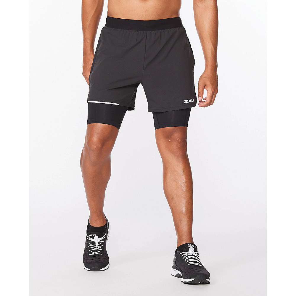 Mens 2XU Aero 5 Inch 2-in-1 Shorts