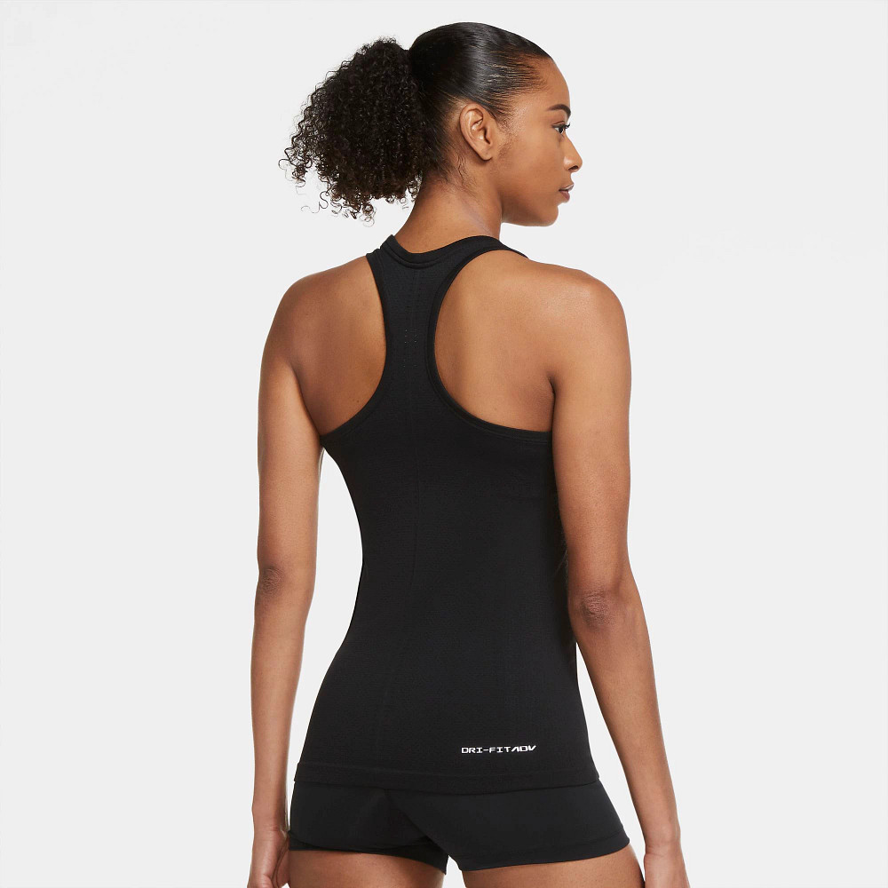 Nike Women's Dri-Fit One Crop Tank Top in Black, Size: XL | FB5280-010