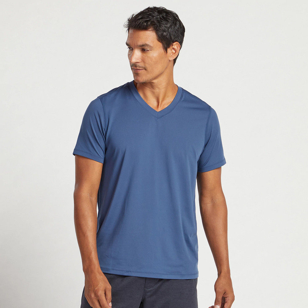 Mens Korsa All Day V-Neck 2.0 Short Sleeve Technical Tops