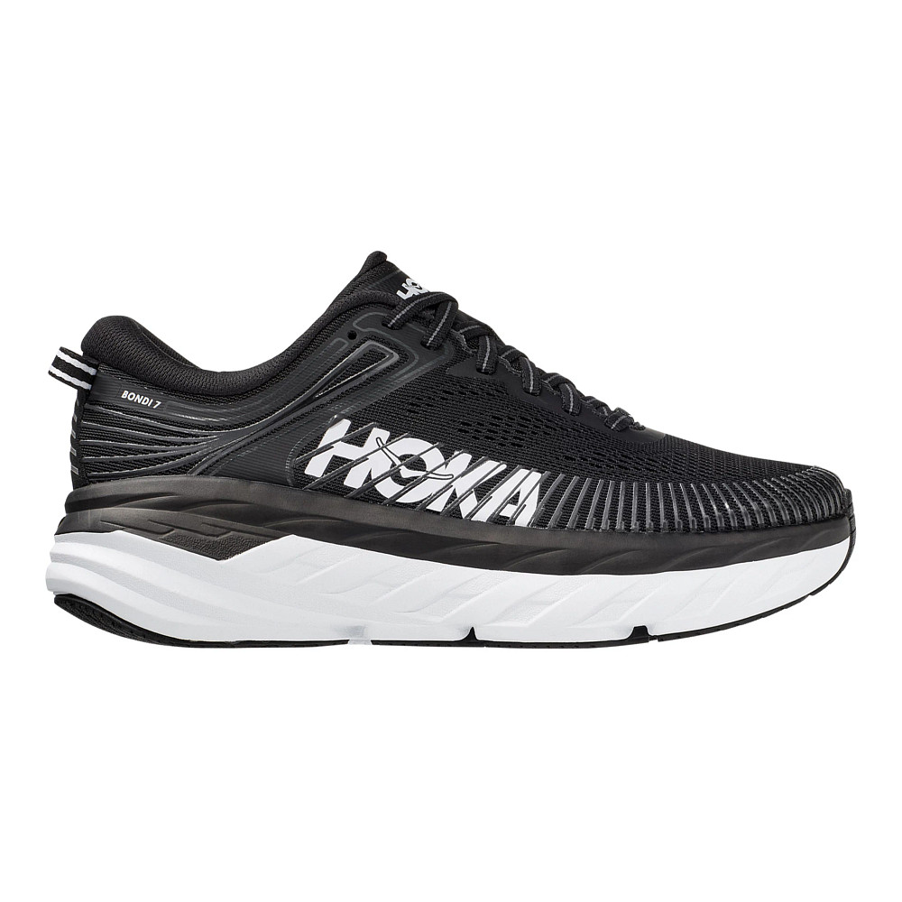 HOKA ONE ONE Bondi 7 Mens Shoes Size 10, Color: Black/Black