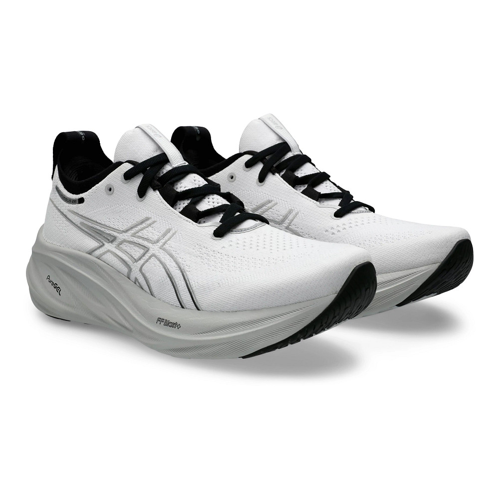 Men's GEL-NIMBUS 26, Feather Grey/Black, Running Shoes