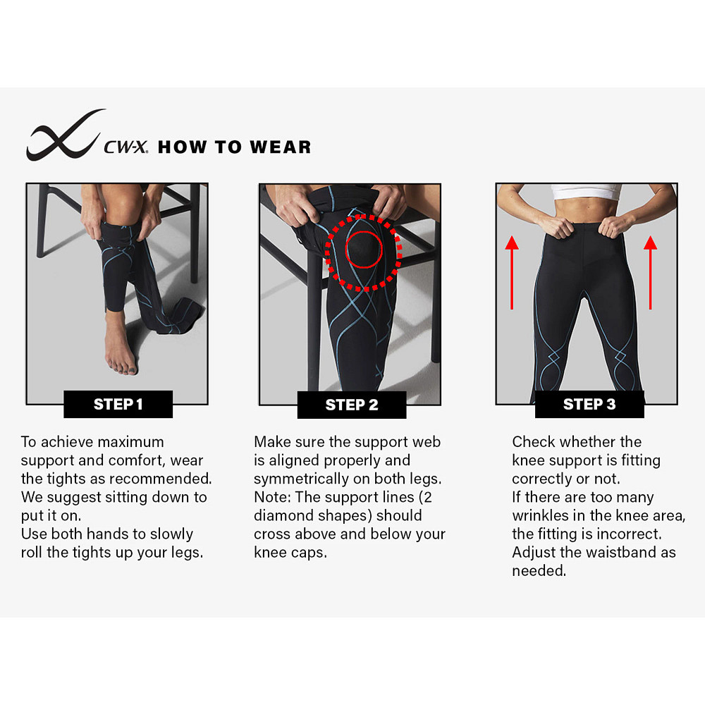 CW-X Conditioning Wear Stability Tights Print Black / Gray Women's Size S