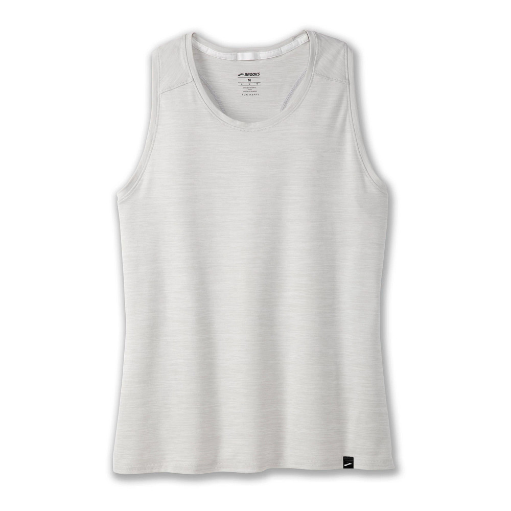 (取寄) ブルックス レディース ラグゼ タンク Brooks women Luxe Tank White Womens Brooks Luxe Tanks Technical Tops