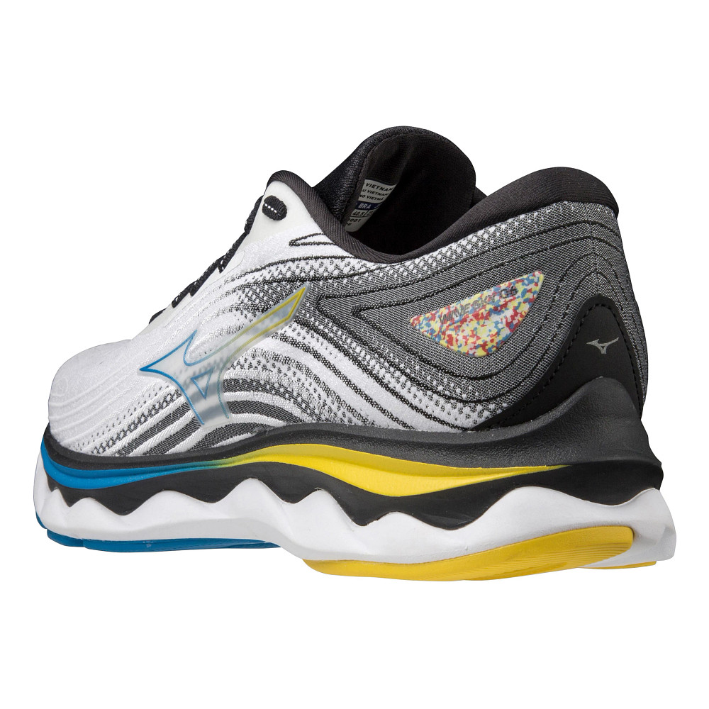 Chaussures running Homme Mizuno Wave Sky 6 White/Cyber Yellow