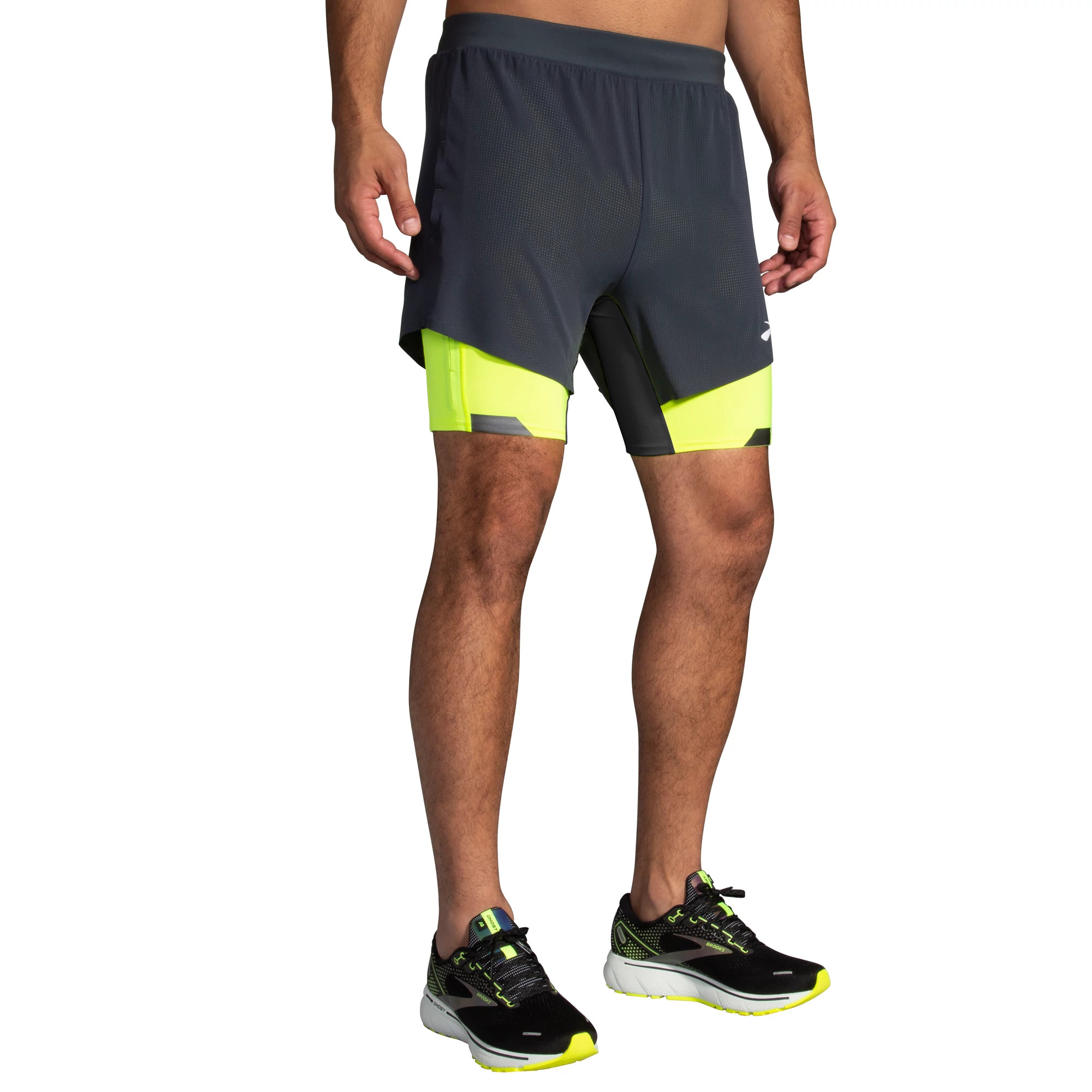 Mens Brooks Run Visible 5 2-in-1 Shorts