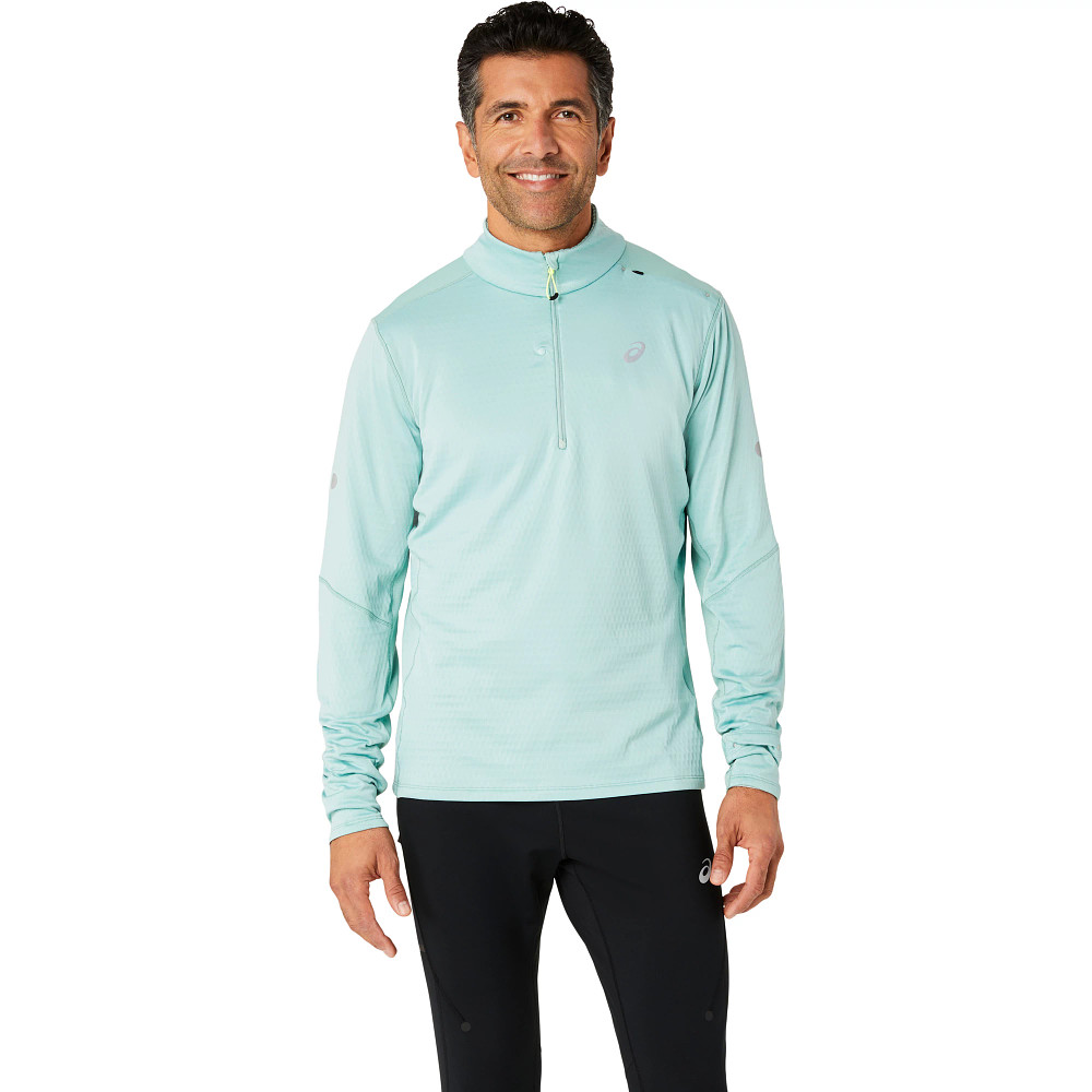 Mens ASICS Road Winter Mid Layer Long Sleeve Half Zip Mens ASICS Road Winter Mid Layer Long Sleeve Half Zip