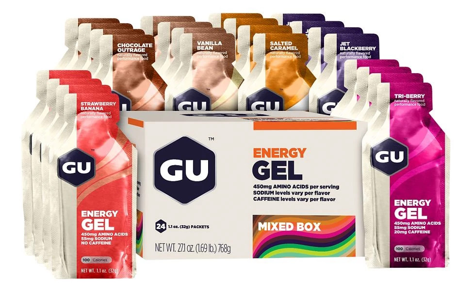 GU Energy Gel Variety 24 Pack - Mixed | Nutrition - Road Runner Sports
