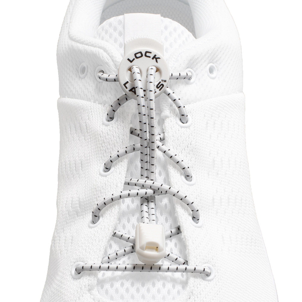 Lock Laces Elastic No Tie Shoelaces White