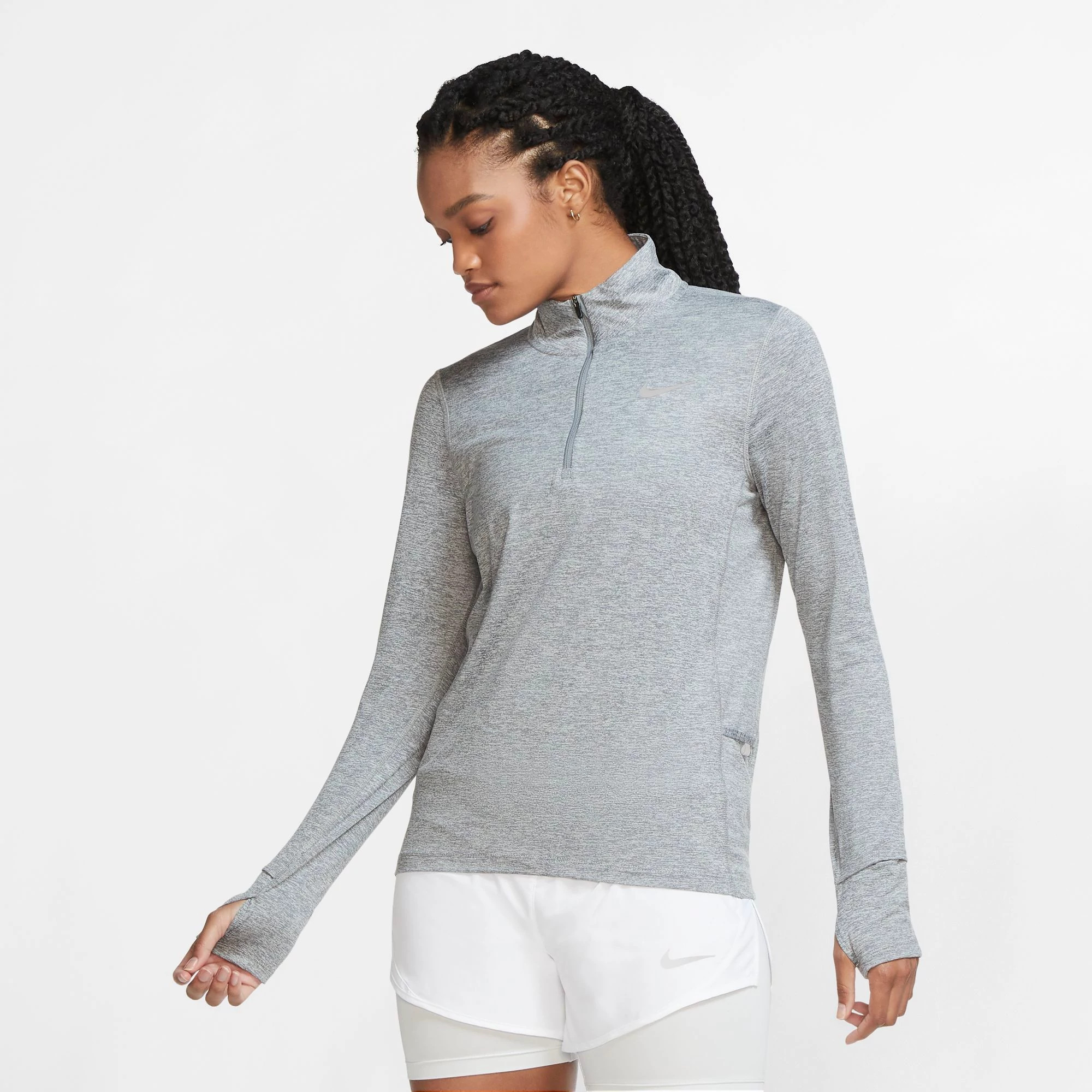 Womens Nike Dri-FIT Element Long Sleeve Half Zip Technical Tops