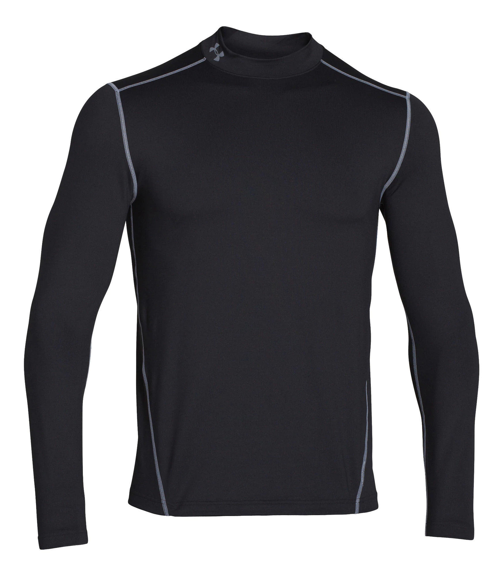 Mens Under Armour EVO Coldgear Fitted Mock Long Sleeve No Zip Technical Tops