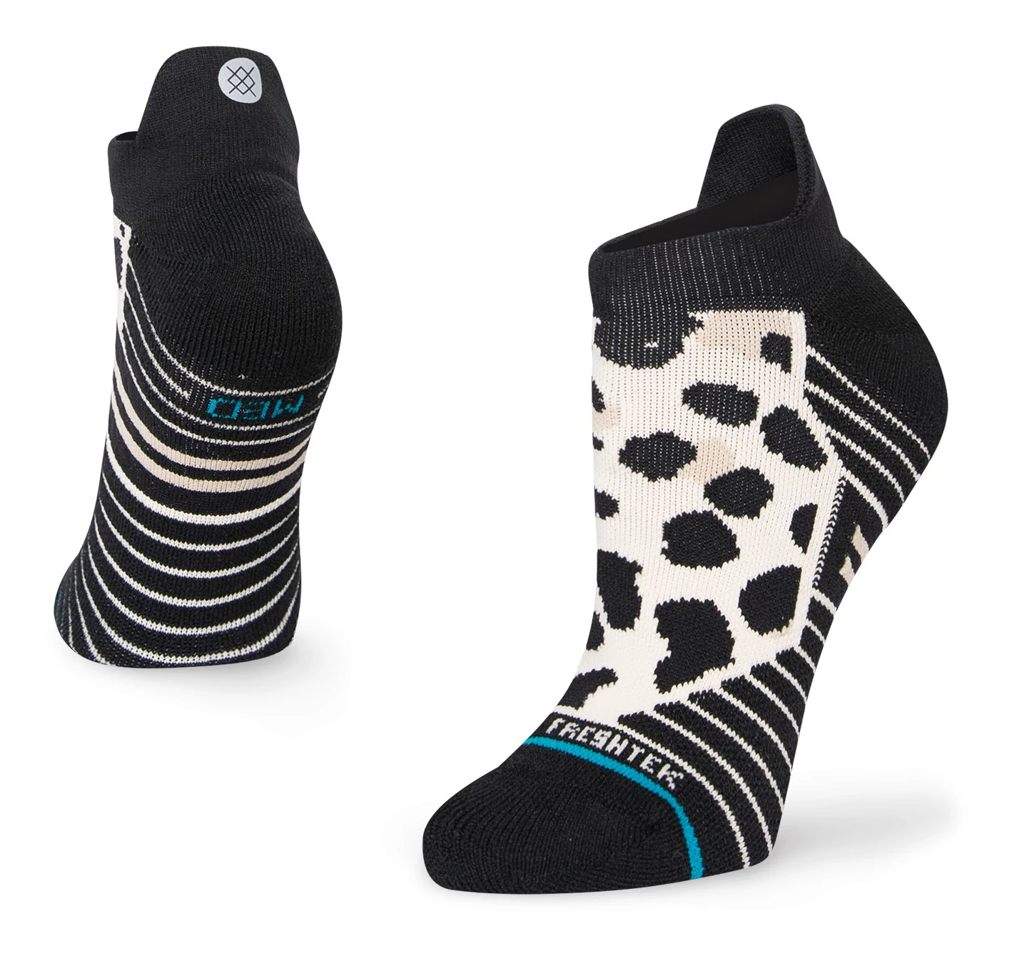 Womens Stance Spot Check Performance Mid Cushion No Show Tab Socks