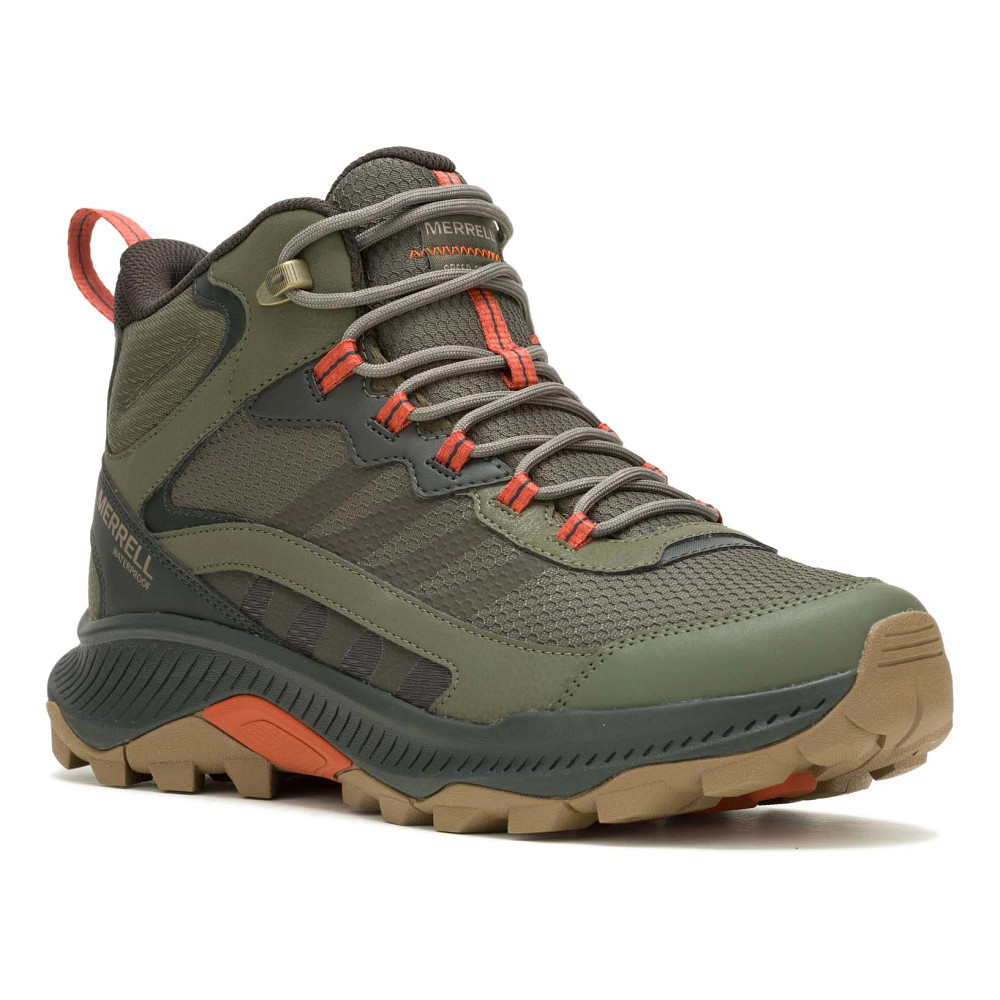 (取寄) メレル メンズ スピード ストライク 2 ミッド ウォータープルーフ Merrell men Speed Strike 2 Mid Waterproof Calcite Mens Merrell Speed Strike 2 Mid WP Hiking Shoe