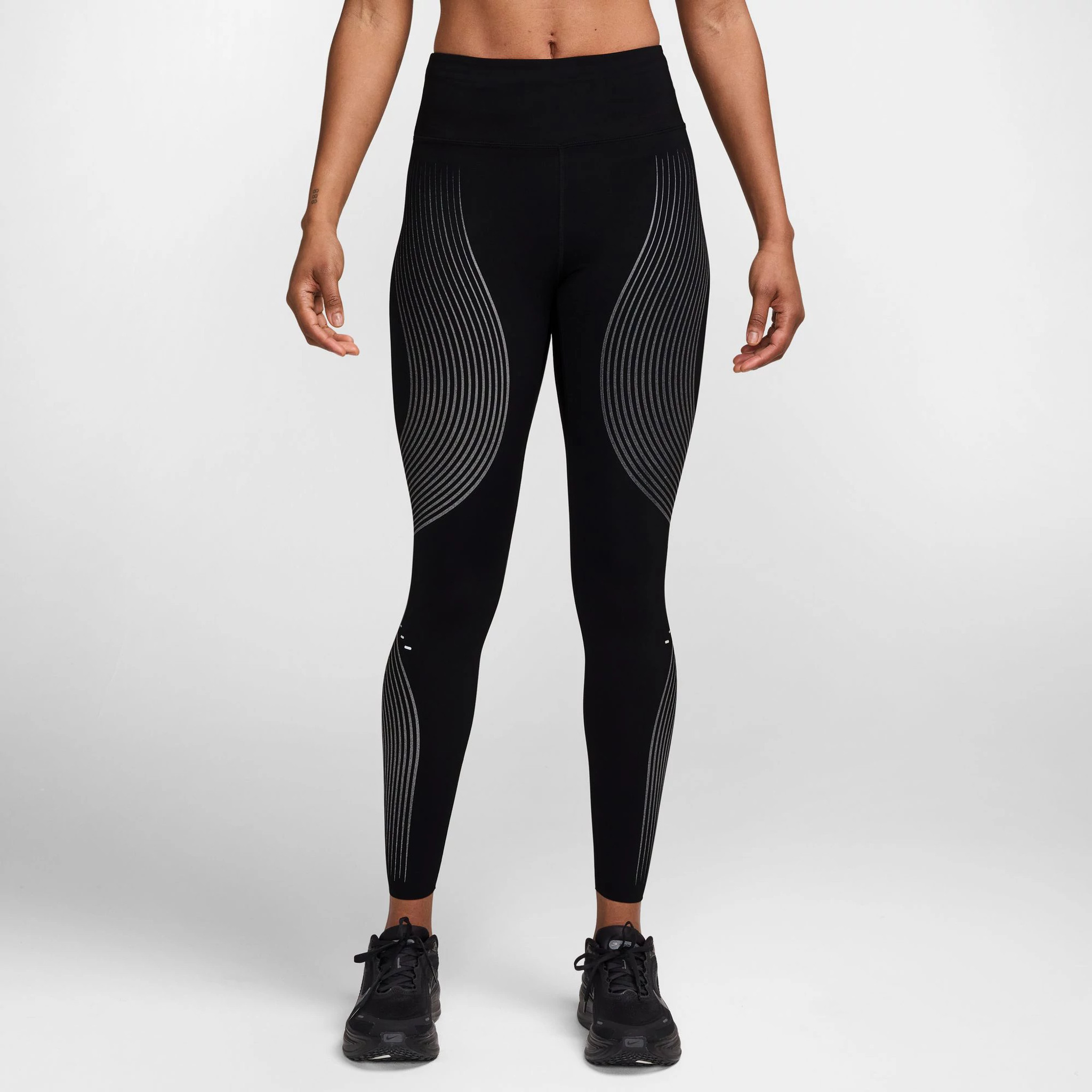 Women's Nike Swift Flash High-Rise Tight - Black / Reflective, Size: L | Apparel - Road Runner Sports