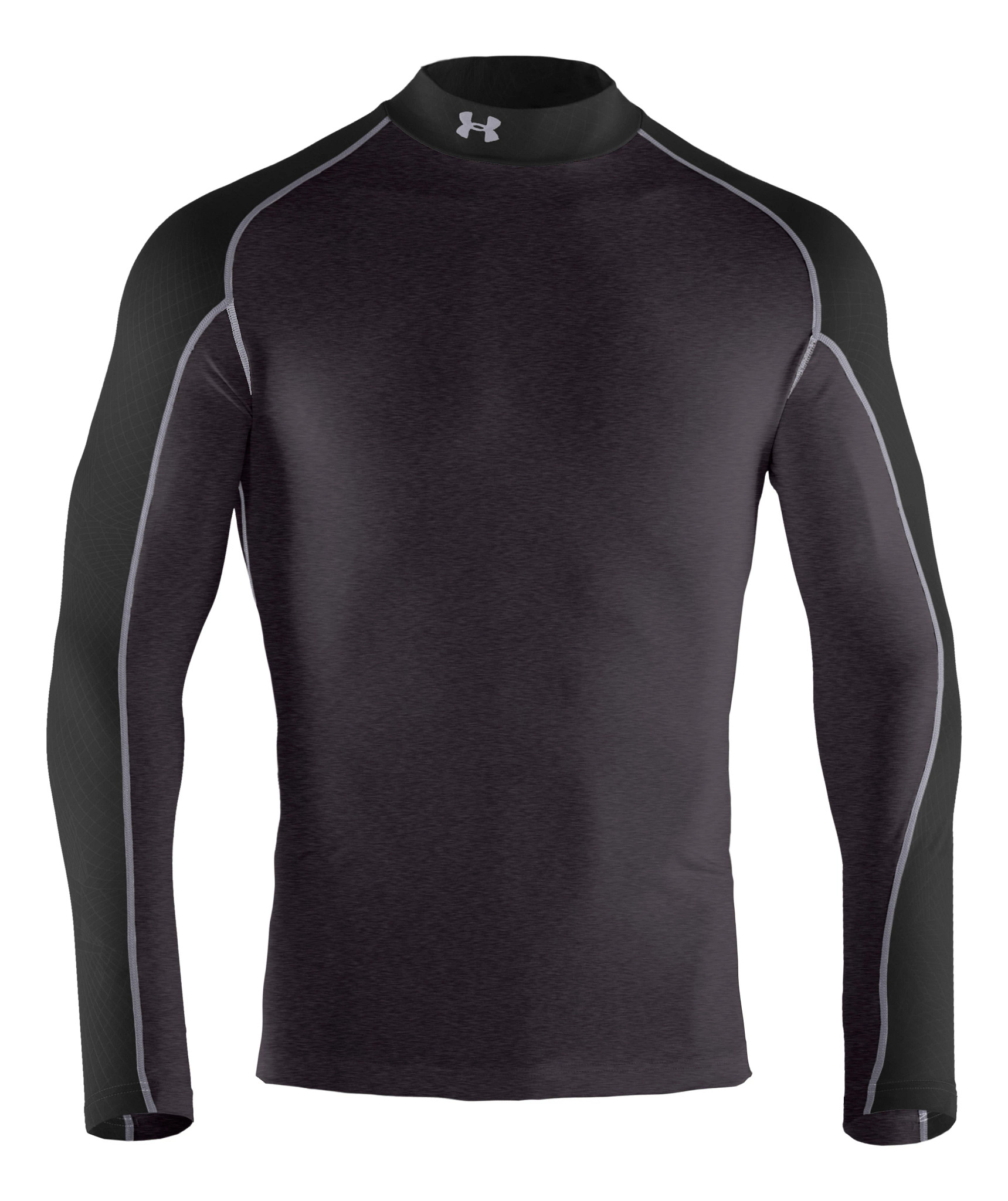 Mens Under Armour Competition Fitted Mock Long Sleeve No Zip Technical Tops