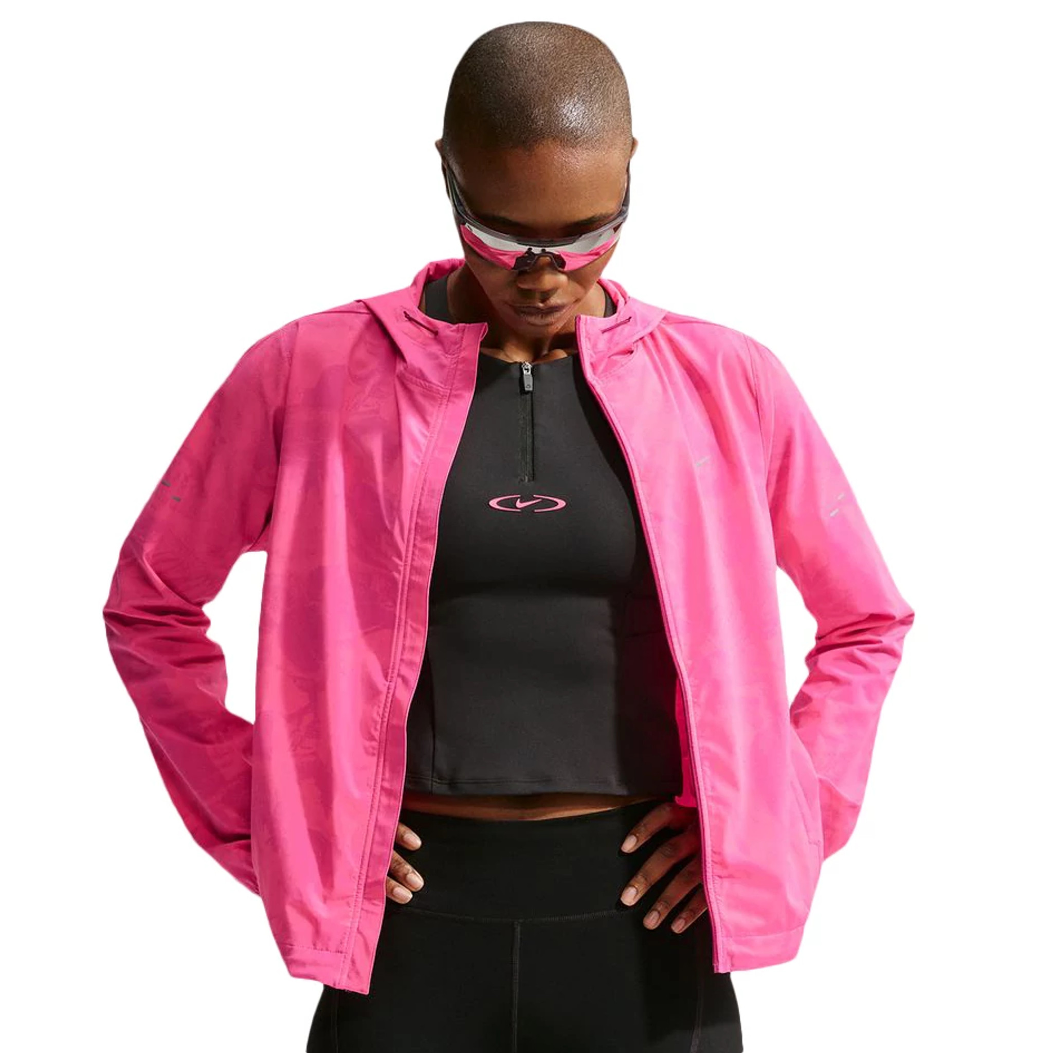 Women's Nike Swift Repel Printed Packable Jacket - Hyper Pink, Size: L | Apparel - Road Runner Sports
