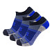 Zensah Cloud Cushion No-Show Socks 3 Pack - Black/Blue