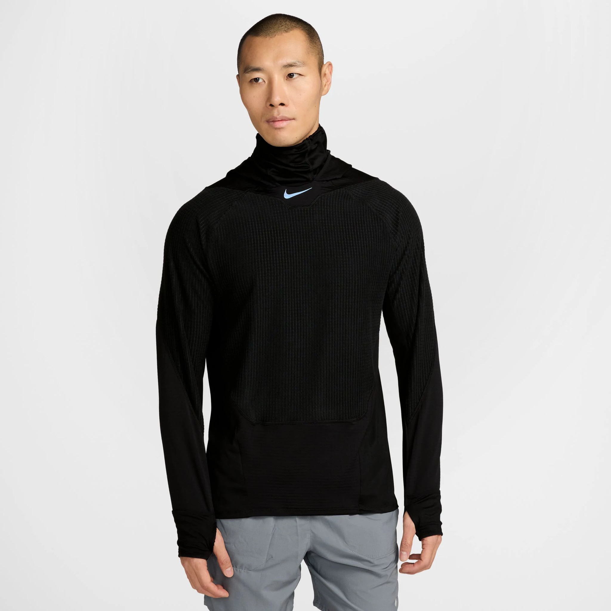 Men's Nike Stride Therma-Fit Winter Midlayer - Black, Size: L | Apparel - Road Runner Sports