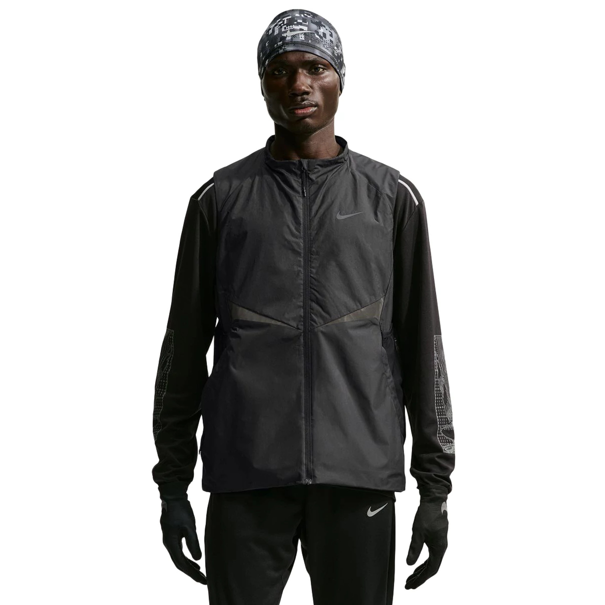 Men's Nike Stride Winter Vest - Black, Size: L | Apparel - Road Runner Sports