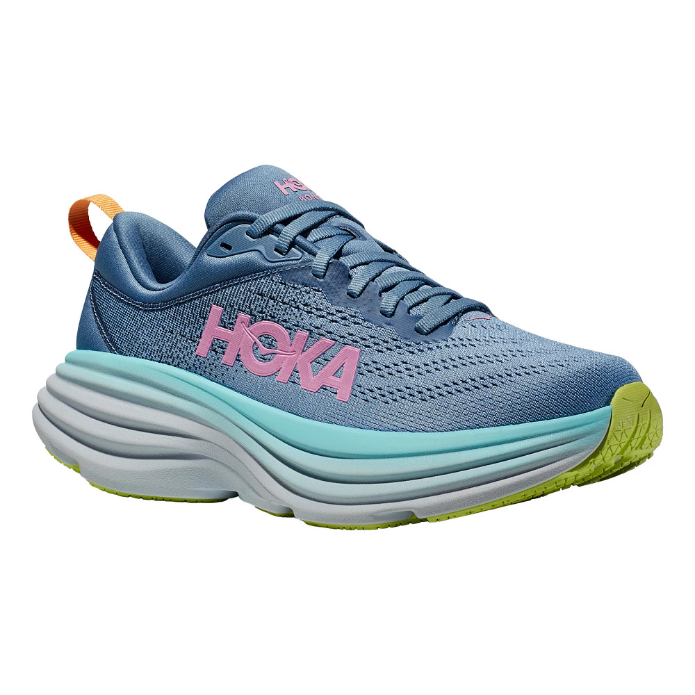 Hoka Bondi 8 Women's (Wide) Everyday Runing Shoe - Black / Black - Size 10  