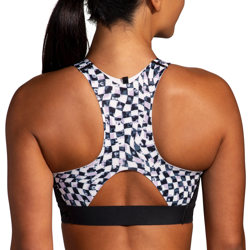 BROOKS DRIVE 3 POCKET RUN BRA WOMENS BLACK