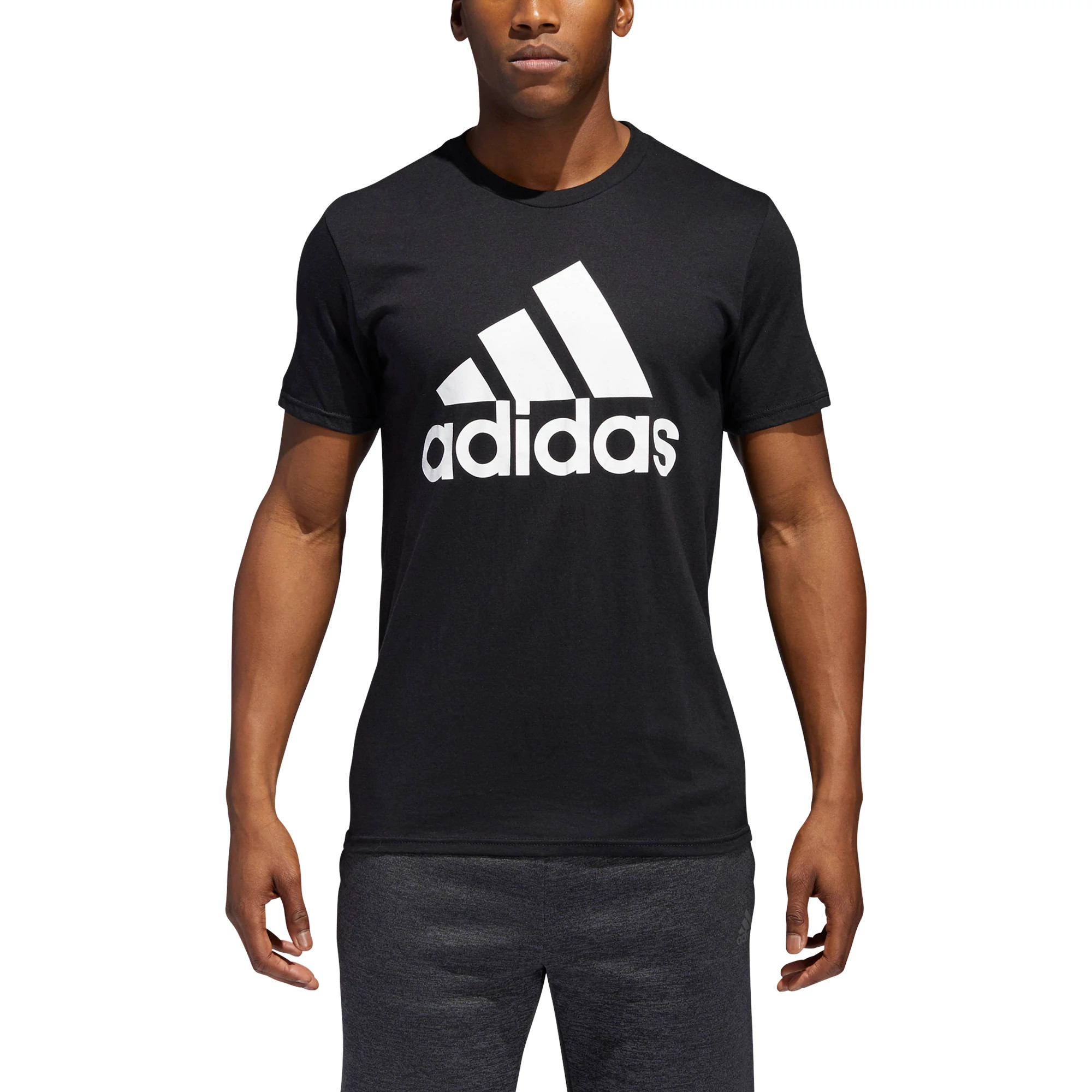 Mens Adidas Logo T-Shirt Short Sleeve Technical Tops