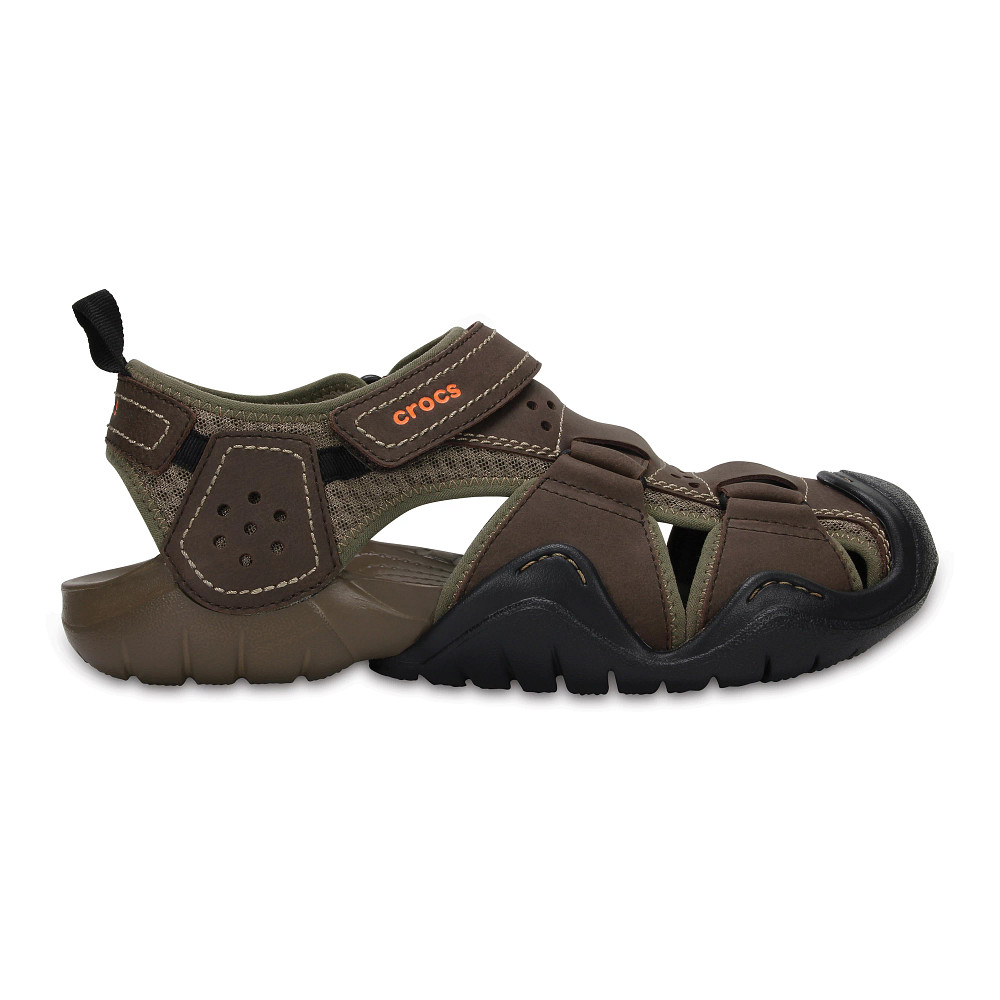 Crocs swiftwater deals leather fisherman sandals