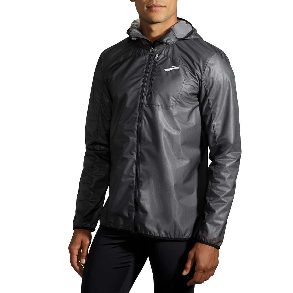 Reebok Apparel Men Water-Resistant Knit Jacket BLACK HEATHER/BLACK