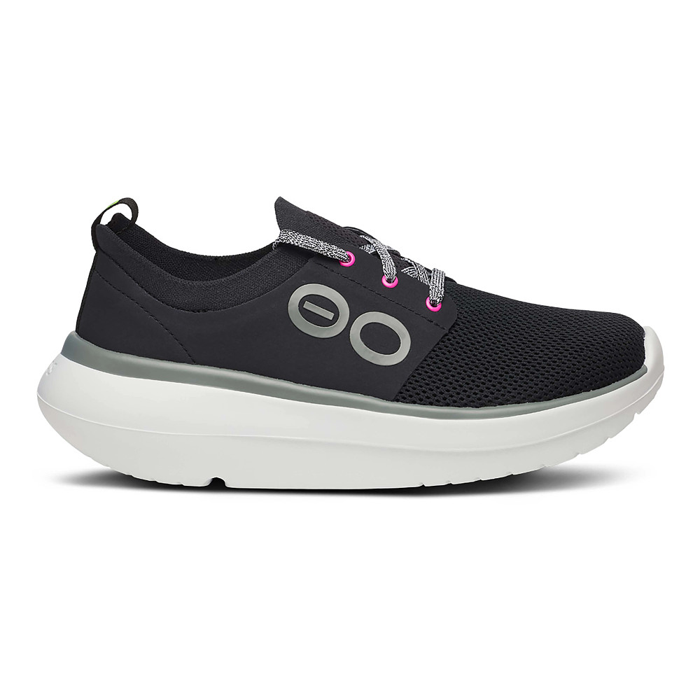 Women's OOmega OOlala Black Sandal – OOFOS